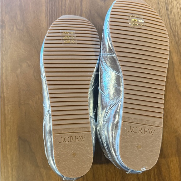 J. Crew Silver Metallic Sneakers with White Laces - Picture 4 of 4